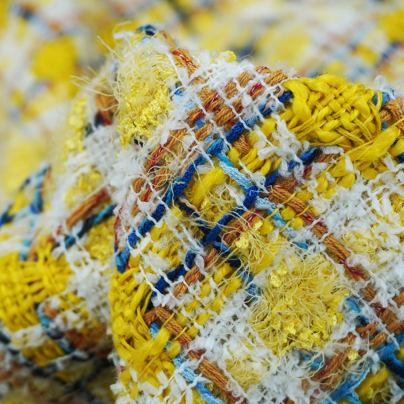 Sewing Tweed - Яркая желтая многоцветная пряжа в стиле