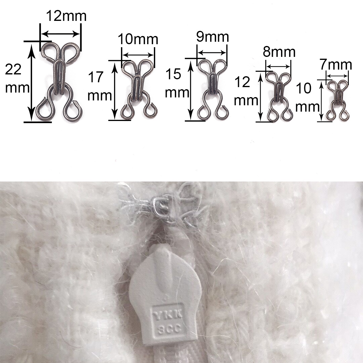 Hook Eye Fastener - Металлические застежки-крючки и петли (24 шт.)