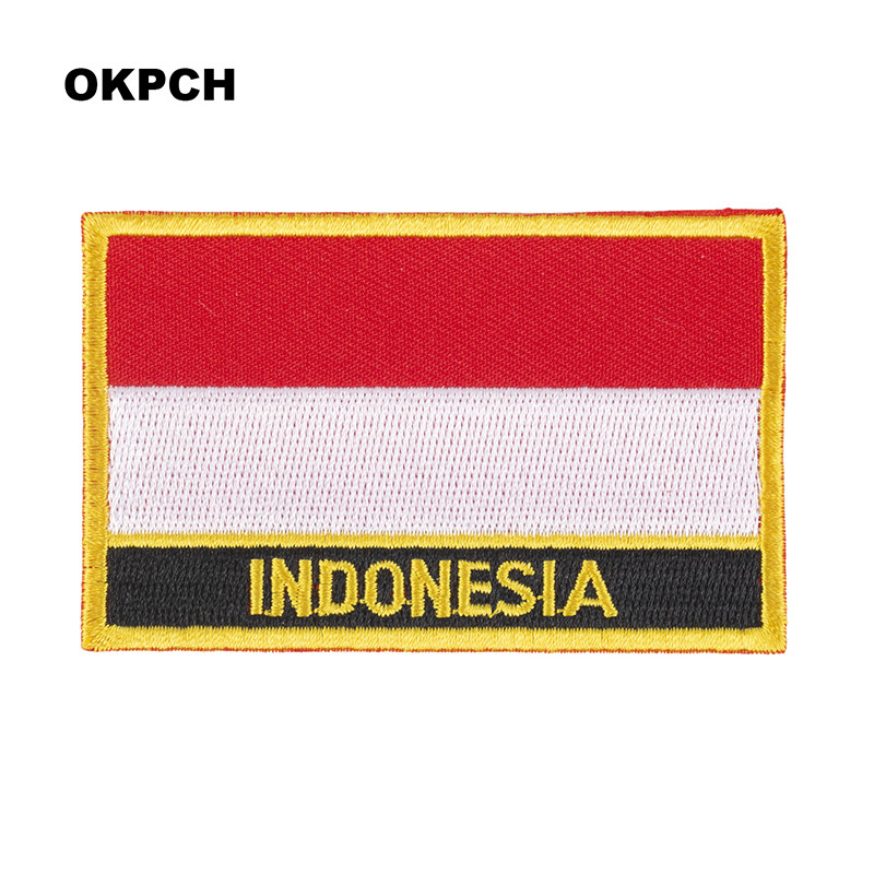 Sewing Indonesia - Нашивки с вышивкой флага Индонезии, утюг