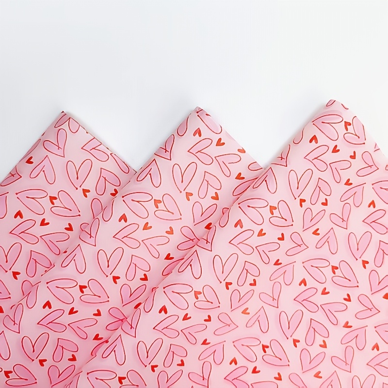 Pattern Tissue Paper - 50 листов ярко-розовой упаковочной бумаги с