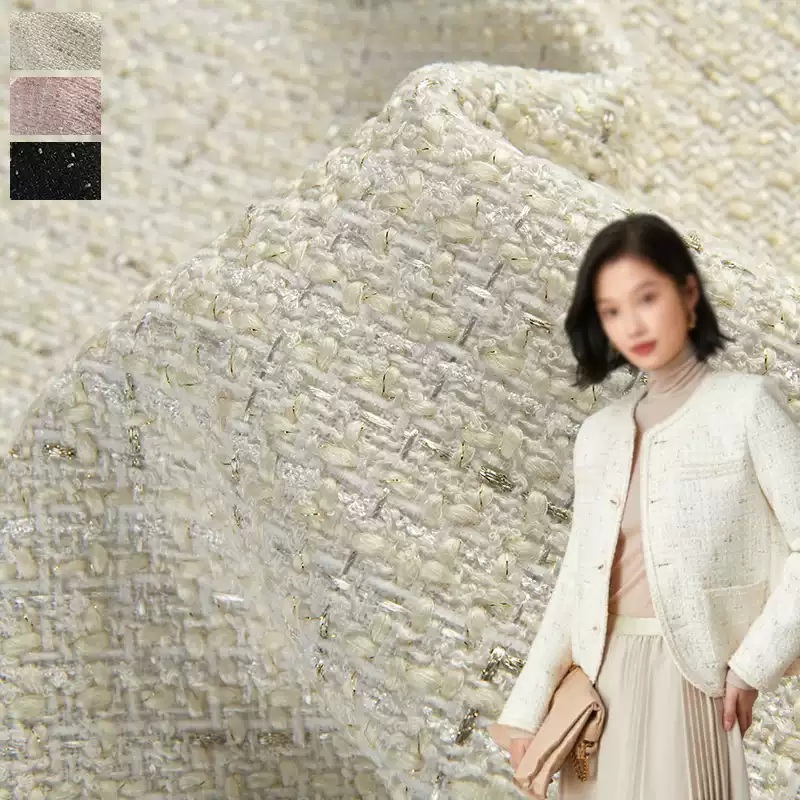Бежевый цвет и золотая проволо – обзор и цена Sewing Tweed