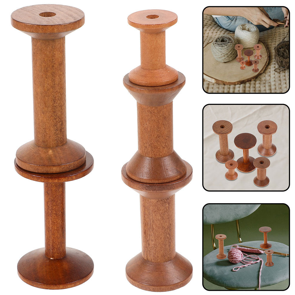 7 шт. деревянных катушек для н – обзор и цена Thread Bobbins Empty