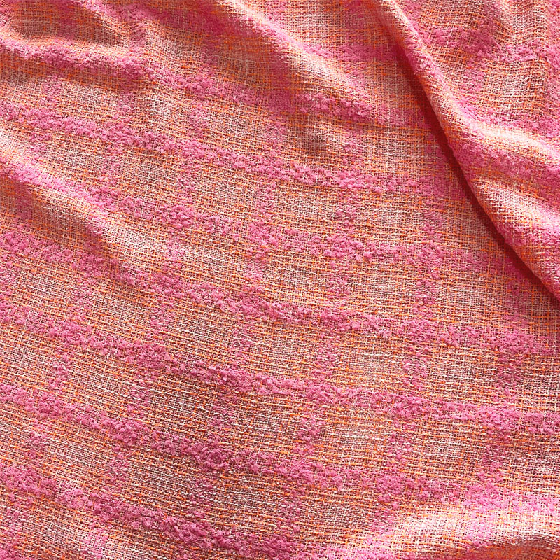 Розово-оранжевая твидовая ткан – обзор и цена Sewing Tweed