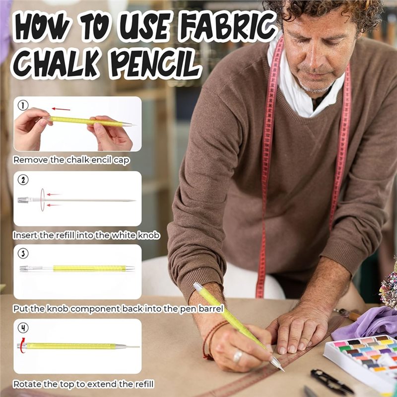 Белые сменные маркеры для ткан – обзор и цена Tailor Chalk Marker
