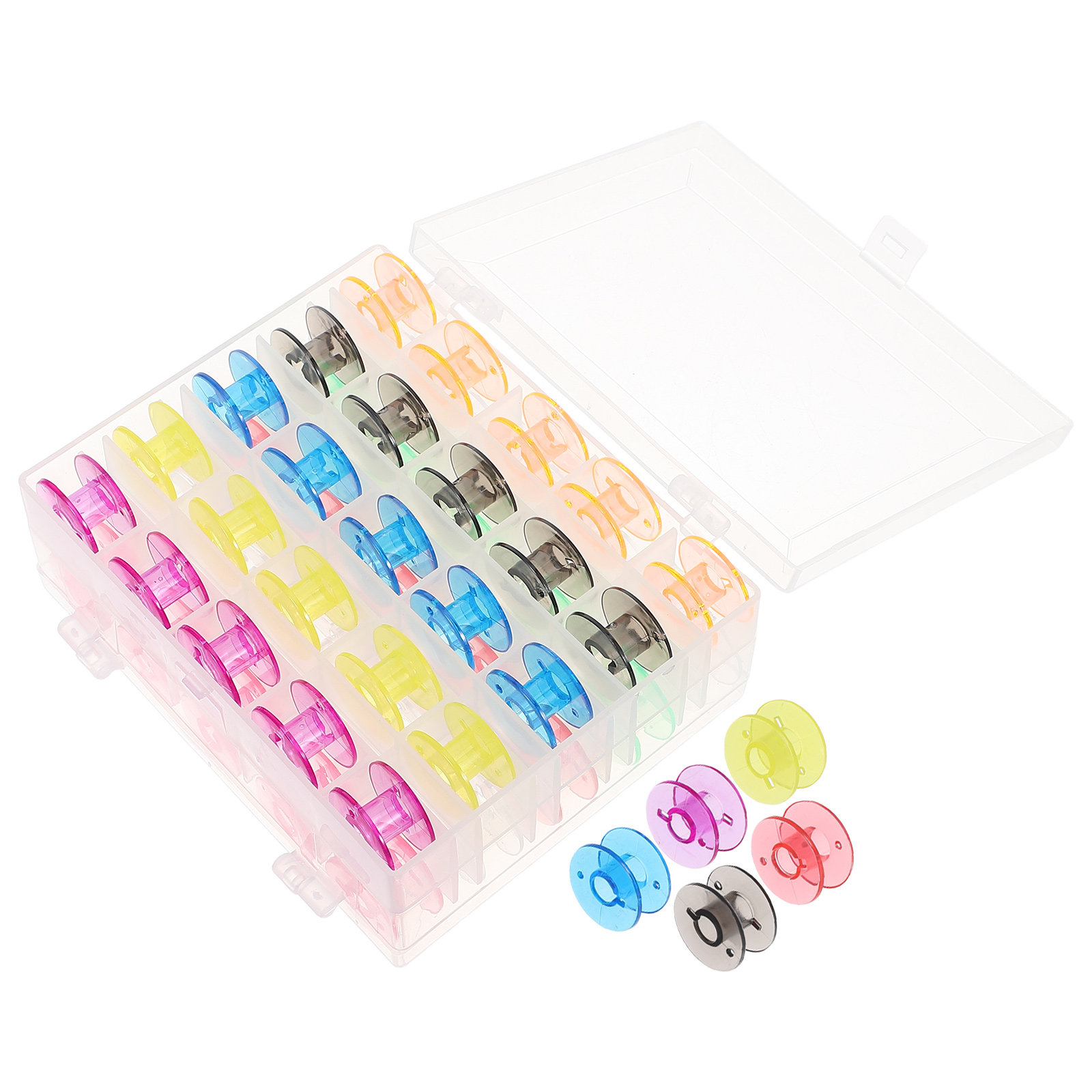 50 шт. пластиковых цветных пус – обзор и цена Thread Bobbins Empty